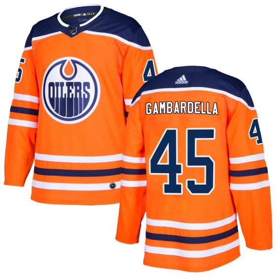 Authentic Adidas Youth Joe Gambardella Edmonton Oilers r Home Jersey - Orange