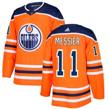 Authentic Adidas Youth Mark Messier Edmonton Oilers Home Jersey - Orange