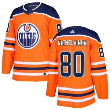 Authentic Adidas Youth Markus Niemelainen Edmonton Oilers r Home Jersey - Orange