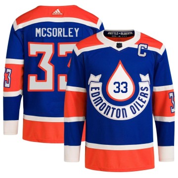 Authentic Adidas Youth Marty Mcsorley Edmonton Oilers 2023 Heritage Classic Primegreen Jersey - Royal