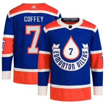 Authentic Adidas Youth Paul Coffey Edmonton Oilers 2023 Heritage Classic Primegreen Jersey - Royal
