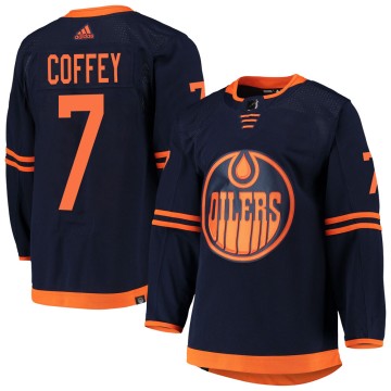 Authentic Adidas Youth Paul Coffey Edmonton Oilers Alternate Primegreen Pro Jersey - Navy