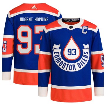 Authentic Adidas Youth Ryan Nugent-Hopkins Edmonton Oilers 2023 Heritage Classic Primegreen Jersey - Royal