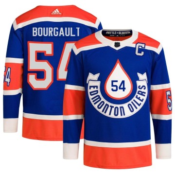 Authentic Adidas Youth Xavier Bourgault Edmonton Oilers 2023 Heritage Classic Primegreen Jersey - Royal