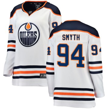 Authentic Fanatics Branded Women's Ryan Smyth Edmonton Oilers Away Breakaway Jersey - White
