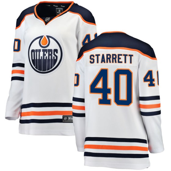 Authentic Fanatics Branded Women's Shane Starrett Edmonton Oilers Away Breakaway Jersey - White