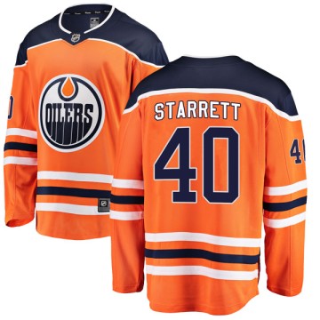 Authentic Fanatics Branded Youth Shane Starrett Edmonton Oilers r Home Breakaway Jersey - Orange