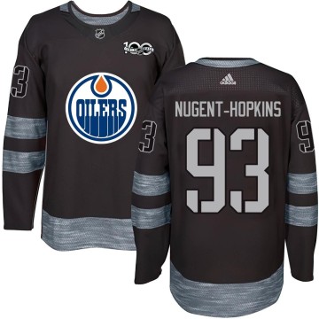 Authentic Men's Ryan Nugent-Hopkins Edmonton Oilers 1917-2017 100th Anniversary Jersey - Black