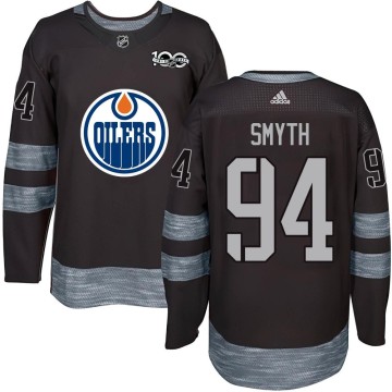 Authentic Men's Ryan Smyth Edmonton Oilers 1917-2017 100th Anniversary Jersey - Black