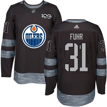 Authentic Youth Grant Fuhr Edmonton Oilers 1917-2017 100th Anniversary Jersey - Black