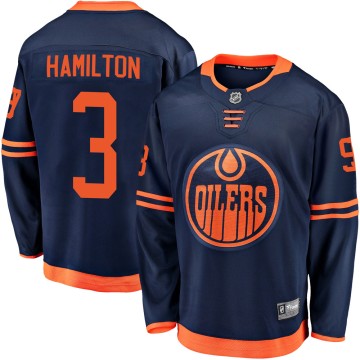 Breakaway Fanatics Branded Men's Al Hamilton Edmonton Oilers Alternate 2018/19 Jersey - Navy