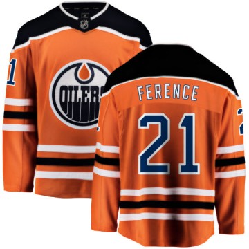 Breakaway Fanatics Branded Men's Andrew Ference Edmonton Oilers Home Jersey - Orange