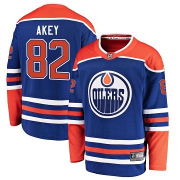 Breakaway Fanatics Branded Men's Beau Akey Edmonton Oilers Alternate Jersey - Royal