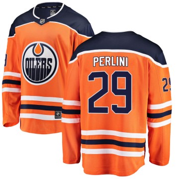 Breakaway Fanatics Branded Men's Brendan Perlini Edmonton Oilers Home Jersey - Orange