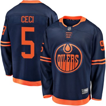 Breakaway Fanatics Branded Men's Cody Ceci Edmonton Oilers Alternate 2018/19 Jersey - Navy