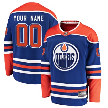 Breakaway Fanatics Branded Men's Custom Edmonton Oilers Custom Alternate Jersey - Royal