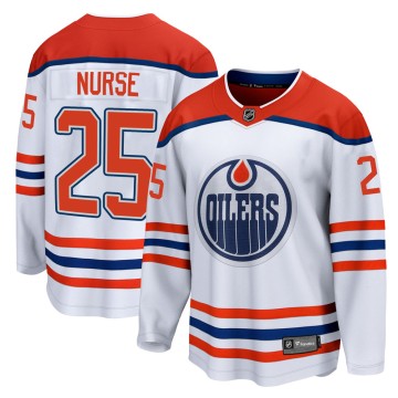 Darnell Nurse #25 - 2021-22 Edmonton Oilers Game-Worn White Set #3