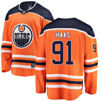 Breakaway Fanatics Branded Men's Gaetan Haas Edmonton Oilers Home Jersey - Orange
