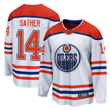 Breakaway Fanatics Branded Men's Glen Sather Edmonton Oilers 2020/21 Special Edition Jersey - White