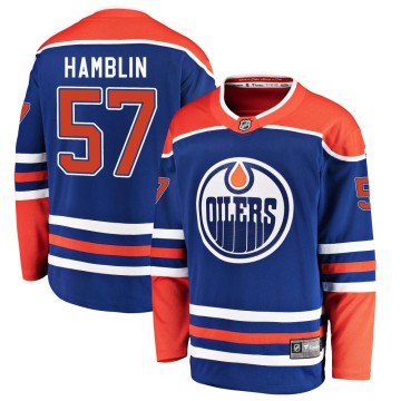 Breakaway Fanatics Branded Men's James Hamblin Edmonton Oilers Alternate Jersey - Royal