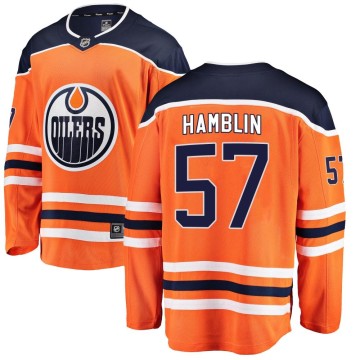 Breakaway Fanatics Branded Men's James Hamblin Edmonton Oilers Home Jersey - Orange