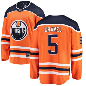 Breakaway Fanatics Branded Men's Kevin Gravel Edmonton Oilers Home Jersey - Orange