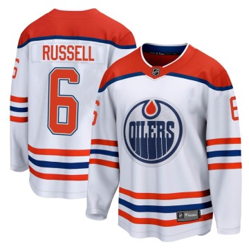 Breakaway Fanatics Branded Men's Kris Russell Edmonton Oilers 2020/21 Special Edition Jersey - White