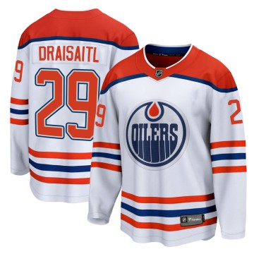 Breakaway Fanatics Branded Men's Leon Draisaitl Edmonton Oilers 2020/21 Special Edition Jersey - White