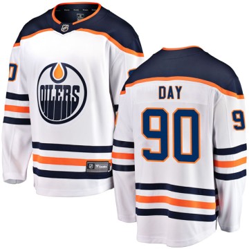 Breakaway Fanatics Branded Men's Logan Day Edmonton Oilers Away Jersey - White