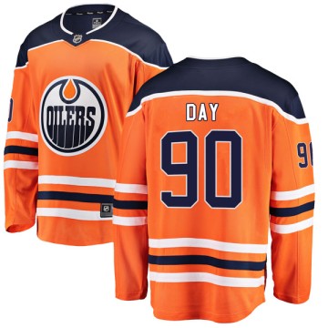 Breakaway Fanatics Branded Men's Logan Day Edmonton Oilers Home Jersey - Orange