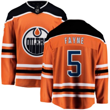 Breakaway Fanatics Branded Men's Mark Fayne Edmonton Oilers Home Jersey - Orange