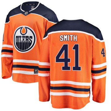Breakaway Fanatics Branded Men's Mike Smith Edmonton Oilers Home Jersey - Orange