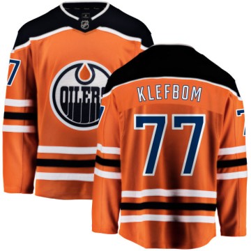 Breakaway Fanatics Branded Men's Oscar Klefbom Edmonton Oilers Home Jersey - Orange