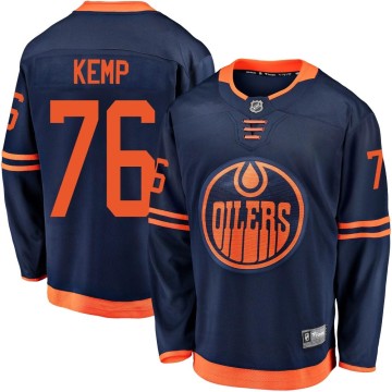 Breakaway Fanatics Branded Men's Philip Kemp Edmonton Oilers Alternate 2018/19 Jersey - Navy