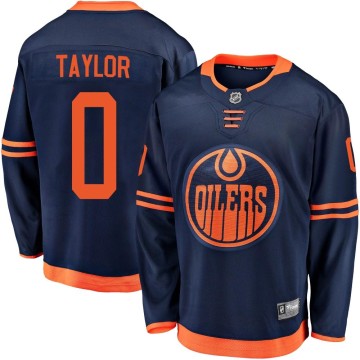 Breakaway Fanatics Branded Men's Ty Taylor Edmonton Oilers Alternate 2018/19 Jersey - Navy