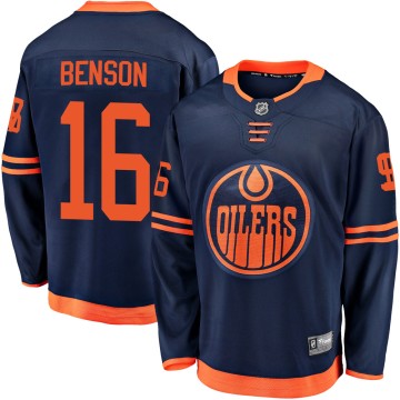 Breakaway Fanatics Branded Men's Tyler Benson Edmonton Oilers Alternate 2018/19 Jersey - Navy