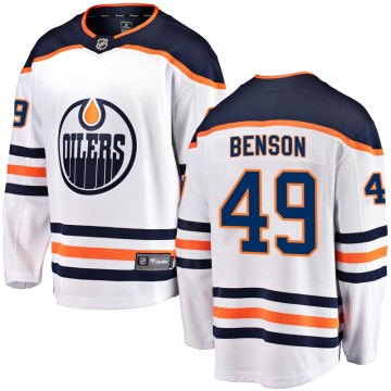 Breakaway Fanatics Branded Men's Tyler Benson Edmonton Oilers Away Jersey - White