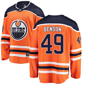 Breakaway Fanatics Branded Men's Tyler Benson Edmonton Oilers Home Jersey - Orange