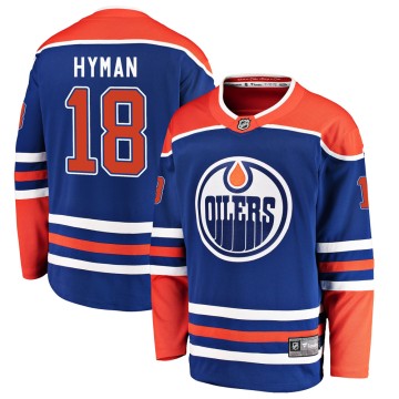 Breakaway Fanatics Branded Men's Zach Hyman Edmonton Oilers Alternate Jersey - Royal