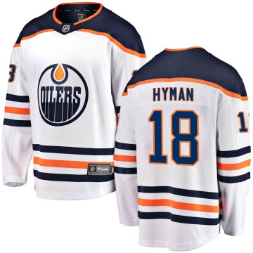 Breakaway Fanatics Branded Men's Zach Hyman Edmonton Oilers Away Jersey - White