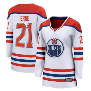 Breakaway Fanatics Branded Women's Adam Erne Edmonton Oilers 2020/21 Special Edition Jersey - White