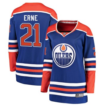 Breakaway Fanatics Branded Women's Adam Erne Edmonton Oilers Alternate Jersey - Royal