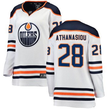 Breakaway Fanatics Branded Women's Andreas Athanasiou Edmonton Oilers ized Away Jersey - White