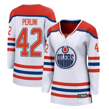 Breakaway Fanatics Branded Women's Brendan Perlini Edmonton Oilers 2020/21 Special Edition Jersey - White