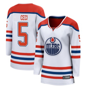 Breakaway Fanatics Branded Women's Cody Ceci Edmonton Oilers 2020/21 Special Edition Jersey - White