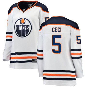 Breakaway Fanatics Branded Women's Cody Ceci Edmonton Oilers Away Jersey - White