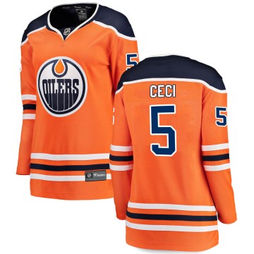 Breakaway Fanatics Branded Women's Cody Ceci Edmonton Oilers Home Jersey - Orange