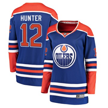 Breakaway Fanatics Branded Women's Dave Hunter Edmonton Oilers Alternate Jersey - Royal