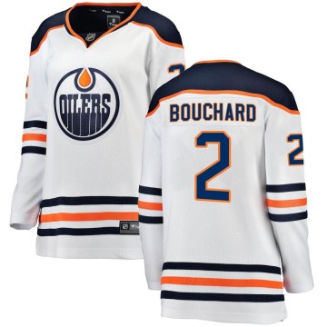 Breakaway Fanatics Branded Women's Evan Bouchard Edmonton Oilers Away Jersey - White