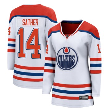 Breakaway Fanatics Branded Women's Glen Sather Edmonton Oilers 2020/21 Special Edition Jersey - White